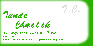 tunde chmelik business card